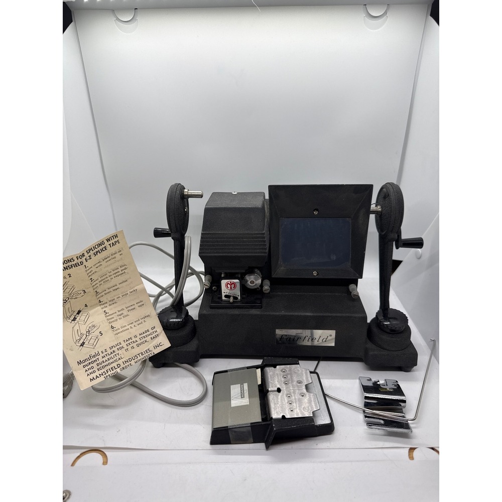Vintage Mansfield 8mm Action Editor Argus Model 650 Film Viewer Splicer Black